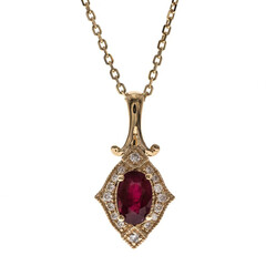 Collier en or et Rubis AAA du Mozambique (CIRARI)