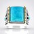 Anello in argento con Turchese Kingman Mohave Blu (Jones Lee)
