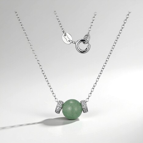 Collana in argento con Avventurina Verde
