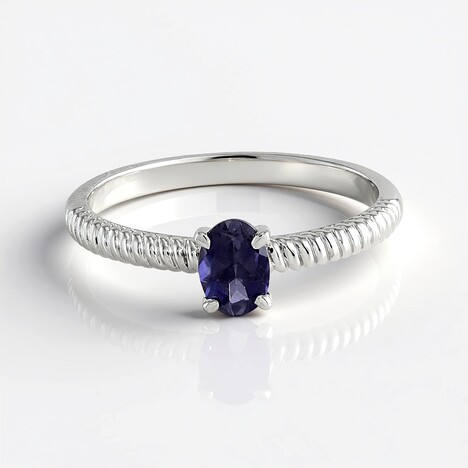 Anello in argento con Iolite