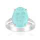 Bague en argent et Quartz bleu pastel