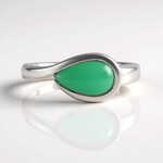 Anello in argento con Crisoprasio (KM by Juwelo)