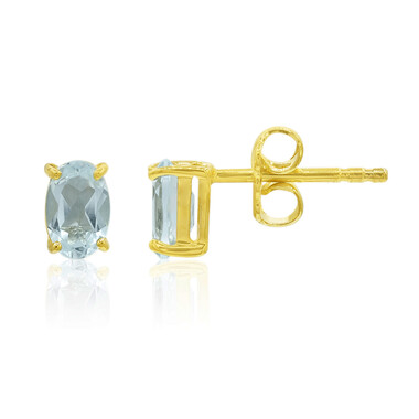 Pendientes en plata con Topacio azul cielo