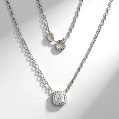 Collana in argento con Topazio Bianco