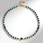 Collana in argento con Agata Rosa (Riya)