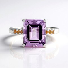 Anello in argento con Ametista Rose de France