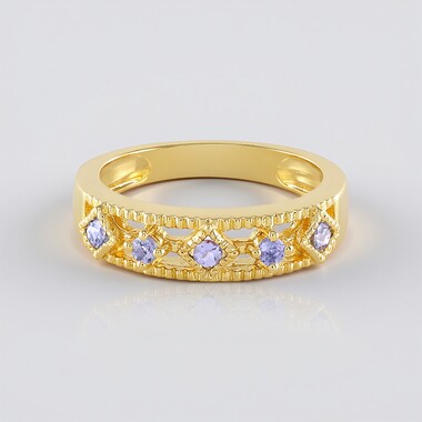Anillo en plata con Tanzanita