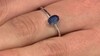Zilveren ring met een Madagaskar Blauwe Saffier