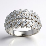 Zilveren ring met witte topaasstenen (Adela Silber)