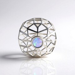 Ciondolo in argento con Opale di Welo