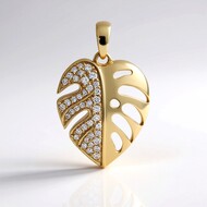 Colgante en oro con Diamante IF (G)  (de Melo Gold)