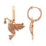 SI1 Argyle-Rose de France-Brillant-Goldohrringe (Annette)