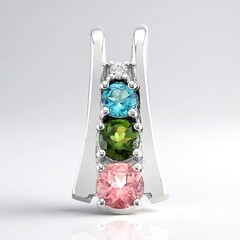 Ciondolo in argento con Tormalina Rosa Brasiliana (Pallanova)