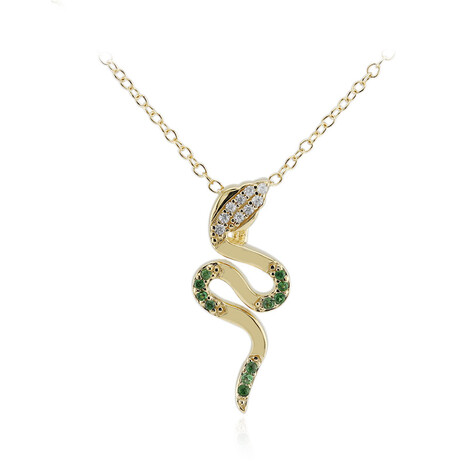 Tansania-Tsavorit-Silberhalskette