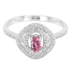 Anello in argento con Tormalina Rosa Nigeriana