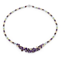 Collana in argento con Topazio Blu Cielo