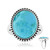 Bague en argent et Turquoise bleue de Mohavie (Jones Lee)