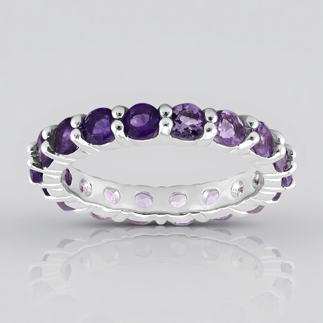 Anello in argento con Ametista Boliviana