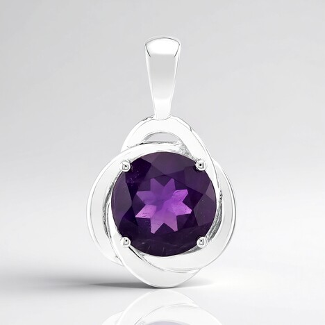 Pendentif en argent et Améthyste de Zambie