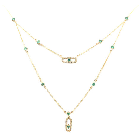 Collana in oro con Smeraldo Zambia AAA (de Melo Gold)