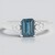 Anello in argento con Cianite Blu Foglia di Tè