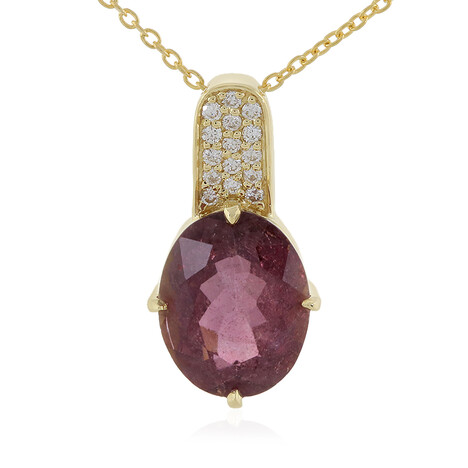 Gouden halsketting met een Nigeriaanse Neon Toermalijn (AMAYANI)