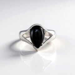 Anello in argento con Onice Nero
