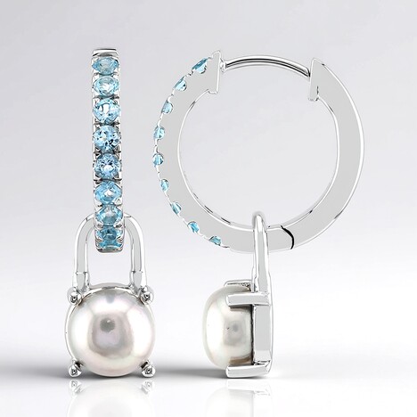 Orecchini in argento con Perla d'Acqua Dolce Argentata