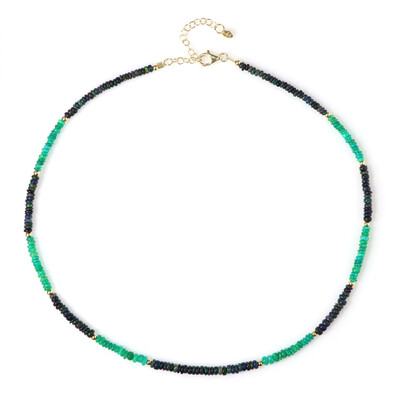 Green Ethopian Opal Silver Necklace