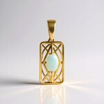 Pendentif en argent et Opale Welo (Ornaments by de Melo)