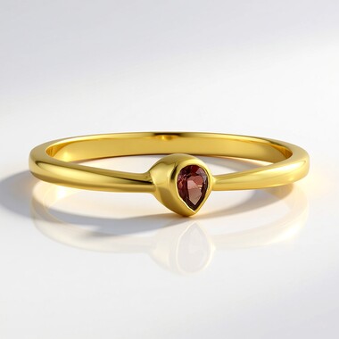 Bague en argent et Zircon rose