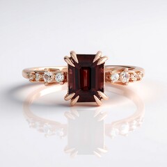 Anello in argento con Zircone Rosa (Adela Silber)