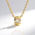 Collana in argento con Diamante Champagne I2