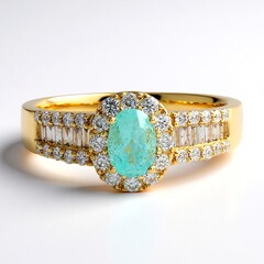 Anello in oro con Tormalina Paraíba