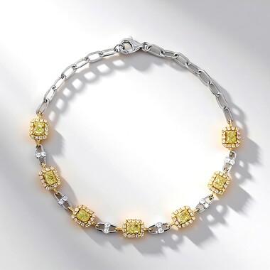 Brazalete en oro con Diamante amarillo SI2 (CIRARI)