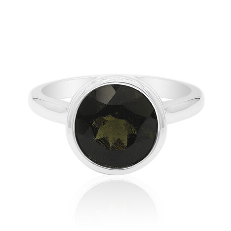 Anello in argento con Moldavite
