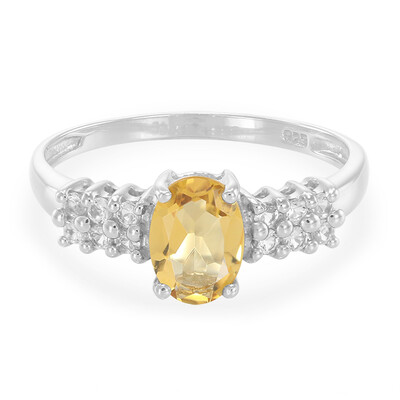 Anello in argento con Quarzo Champagne