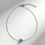 Collier en argent et Larimar