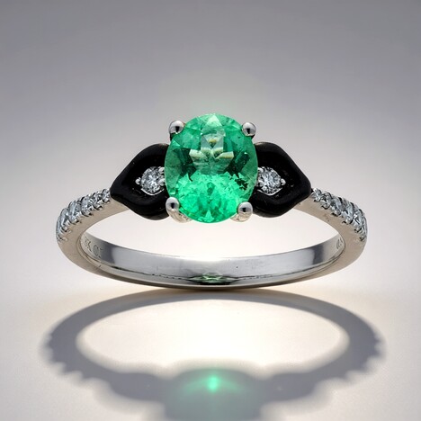Anello in oro con Smeraldo Zambia AAA (CIRARI)