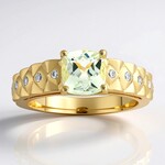 Anello in oro con Berillo Verde (de Melo Gold)