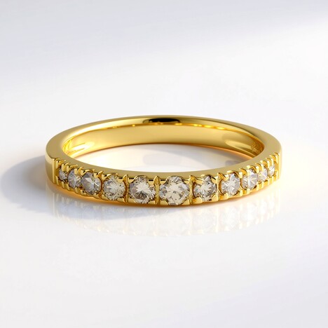 Anello in argento con Diamante Champagne I2 (de Melo)