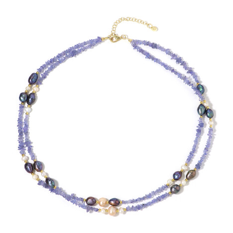 Edelstein-Silberhalskette