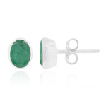Boucles d'oreilles en argent et Emeraude de Socoto