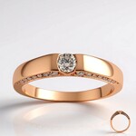 Anello in oro con Diamante Rose de France SI1 di Argyle (Annette)