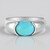 Anello in argento con Turchese Kingman Mohave Blu