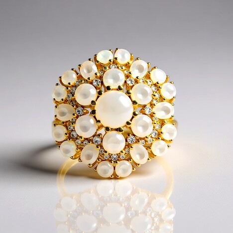 Anello in argento con Opale di Welo