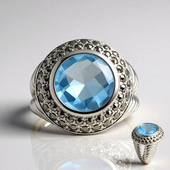 Anello in argento con Topazio Blu Cielo (Annette classic)