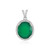 Green Onyx Silver Pendant