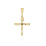 I3 Champagne Diamond Silver Pendant