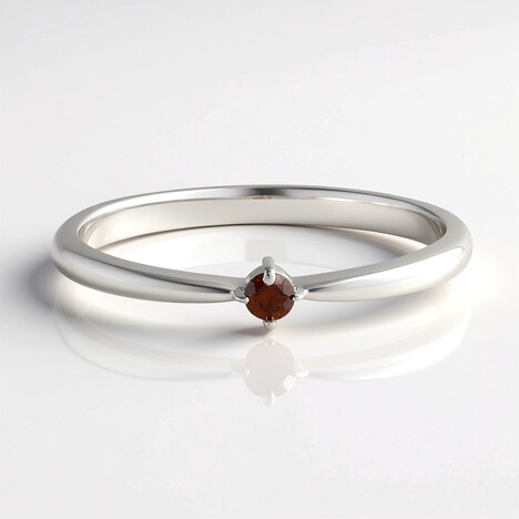 Anello in argento con Diamante Cognac I2